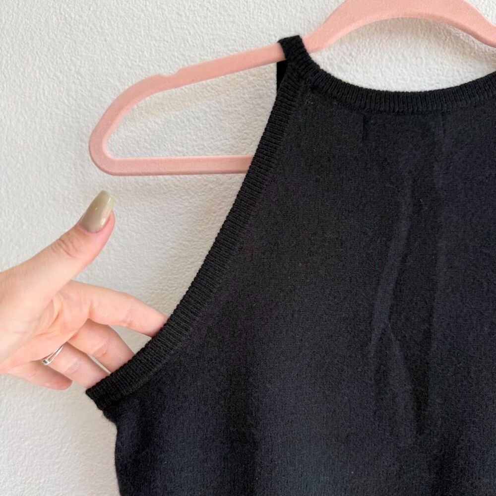 House of Harlow 1960 100% Cashmere High Neck Tank Top in Black size Small NWOT - Picture 10 of 10